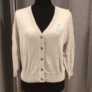 Star Wars Light Gray Knit Embroidered Cardigan  NWT